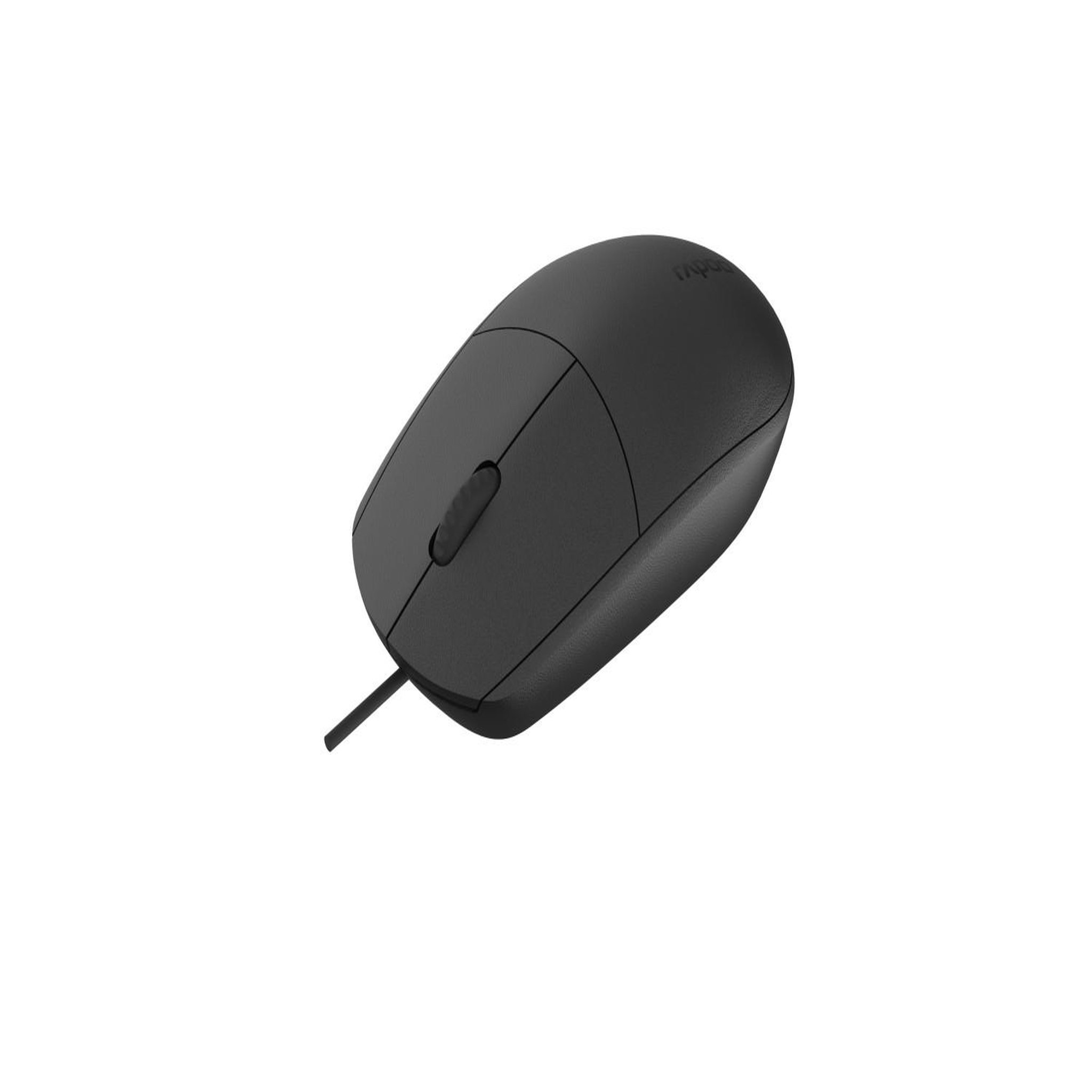 Voir la diapositive 3 : RAPOO Rapoo N100-BK souris Bureau Ambidextre USB Type-A Optique 1600 DPI