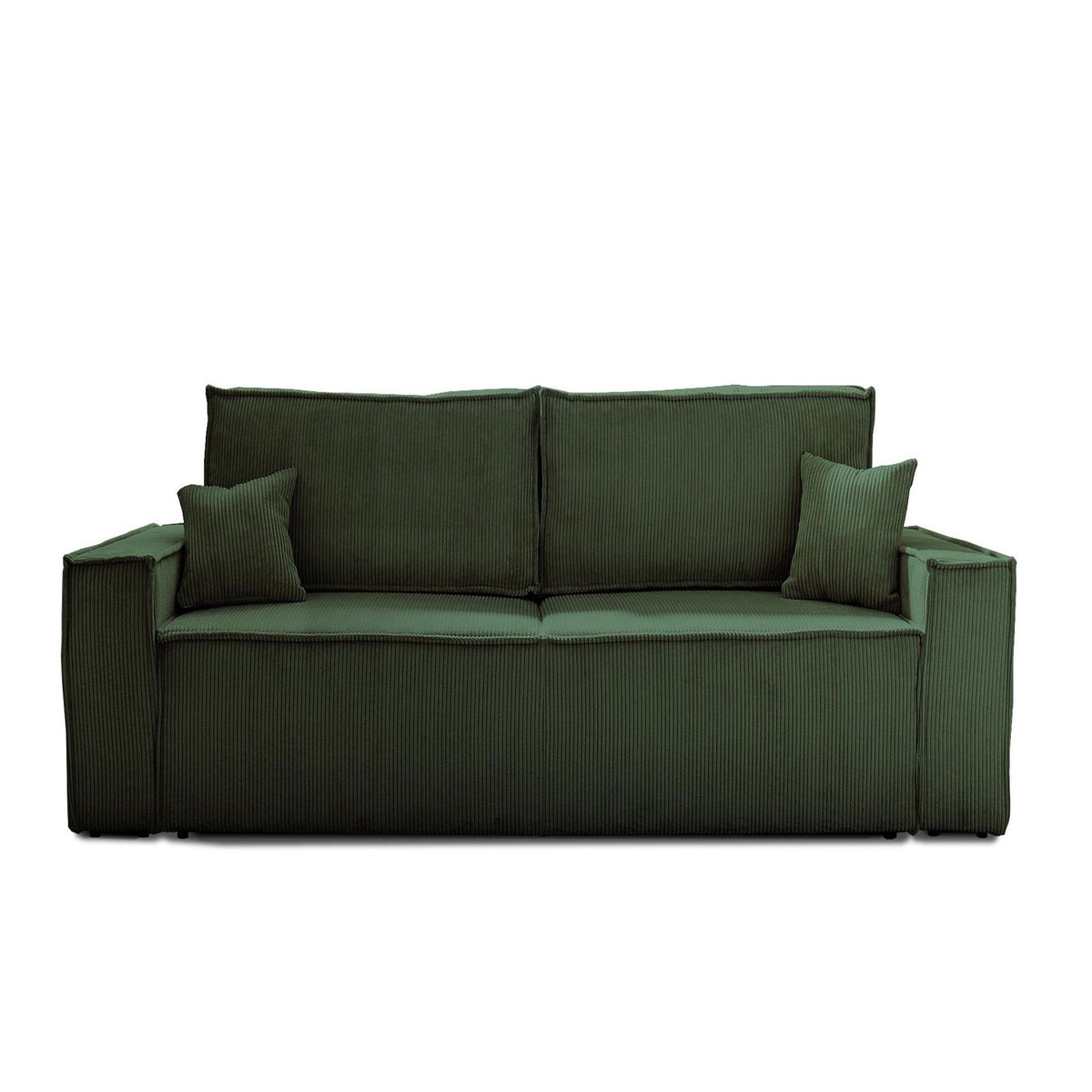 BEST MOBILIER Dellia - canapé 3 places convertible - avec coffre - en velours côtelé - style contemporain