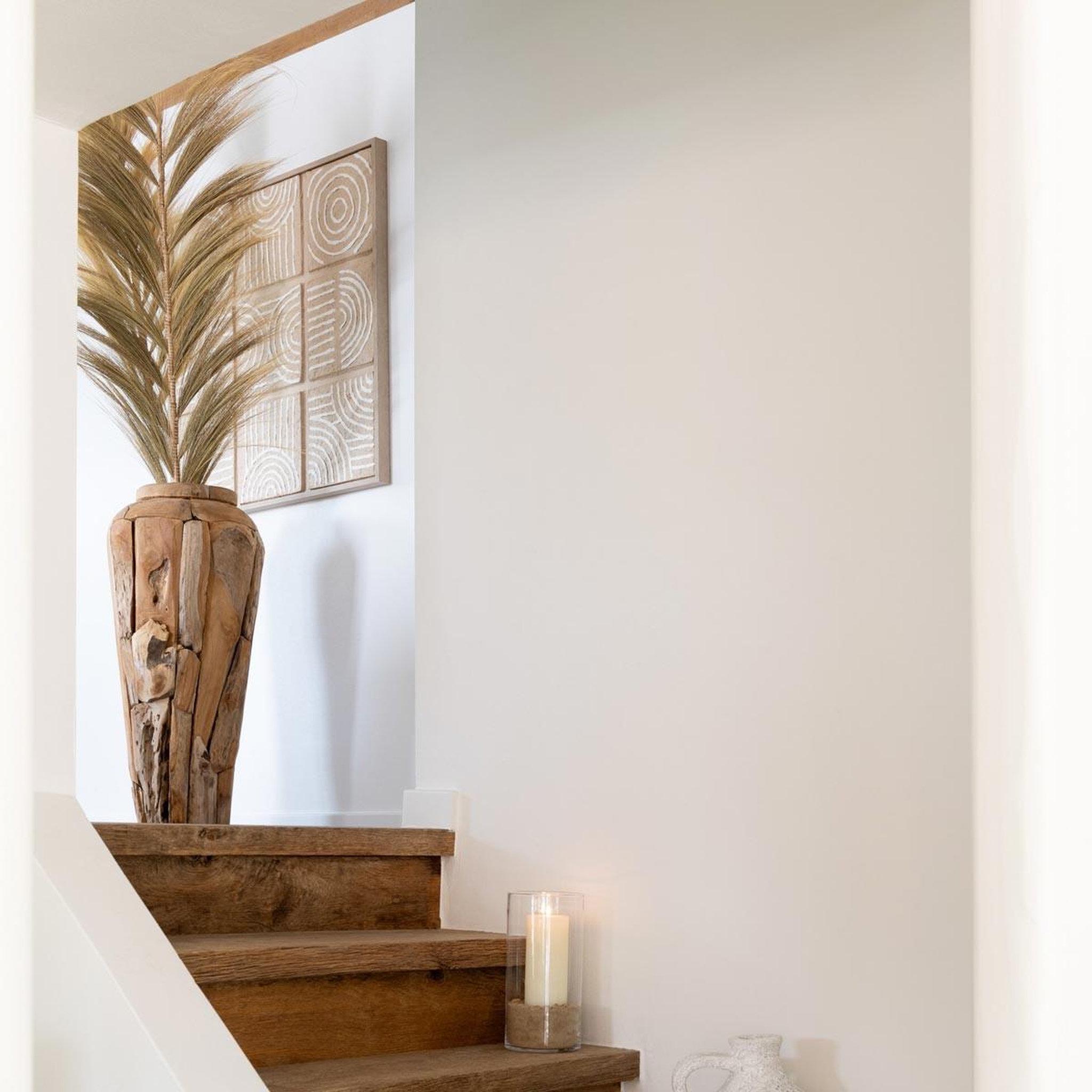 Voir la diapositive 3 : J-LINE Vase déco en teck  scot  92cm naturel