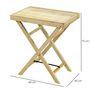 Voir la diapositive 3 : OUTSUNNY Table de jardin style naturel cosy - dim. 68L x 44l x 75H cm - bois sapin verni