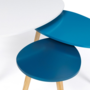 Voir la diapositive 5 : ID MARKET Lot de 3 tables basses gigognes GAIA laquées blanc bleu scandinave