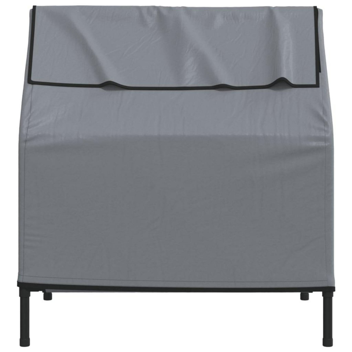 VIDAXL Niche pour chien gris clair tissu oxford et acier