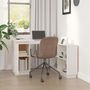 Voir la diapositive 3 : VIDAXL Bureau Blanc 110x50x75 cm Bois massif de pin