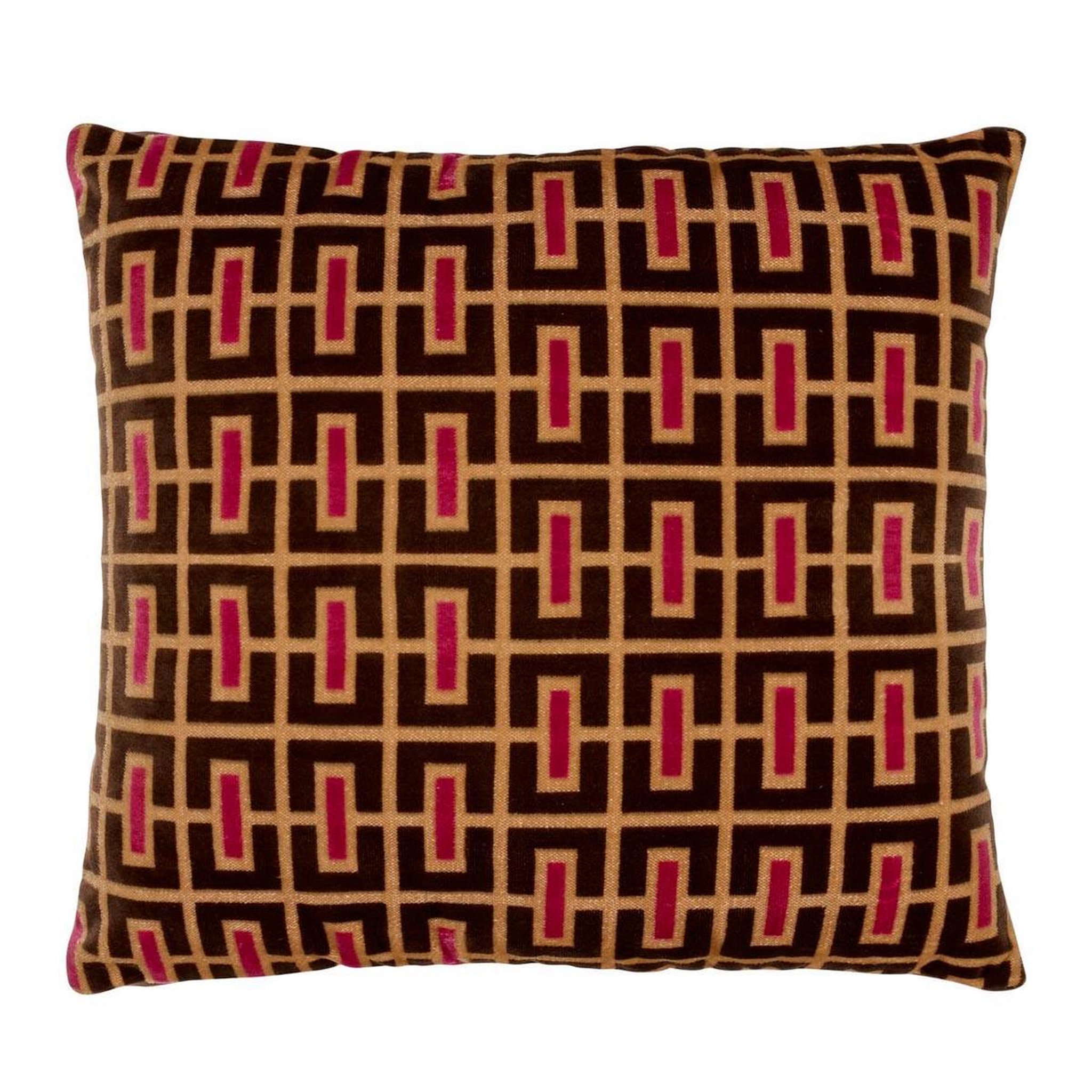 ATMOSPHERA Coussin en velours jacquard  belli  40x40cm multicolore