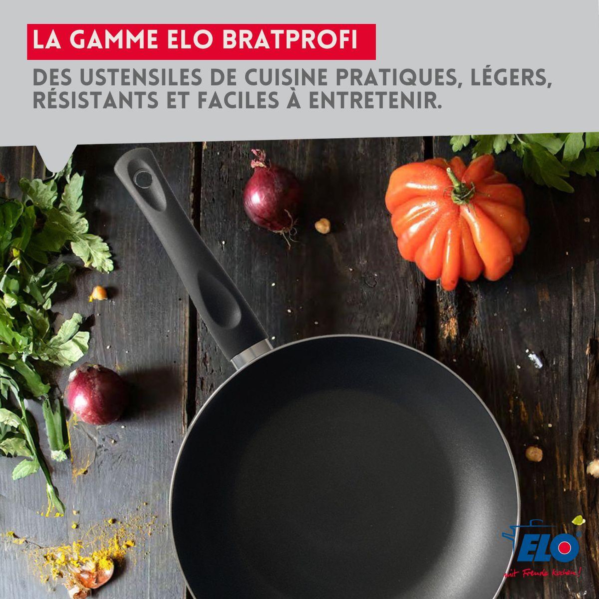 Voir la diapositive 2 : ELO Poêle anti-adhésive 20 cm Elo Bratprofi