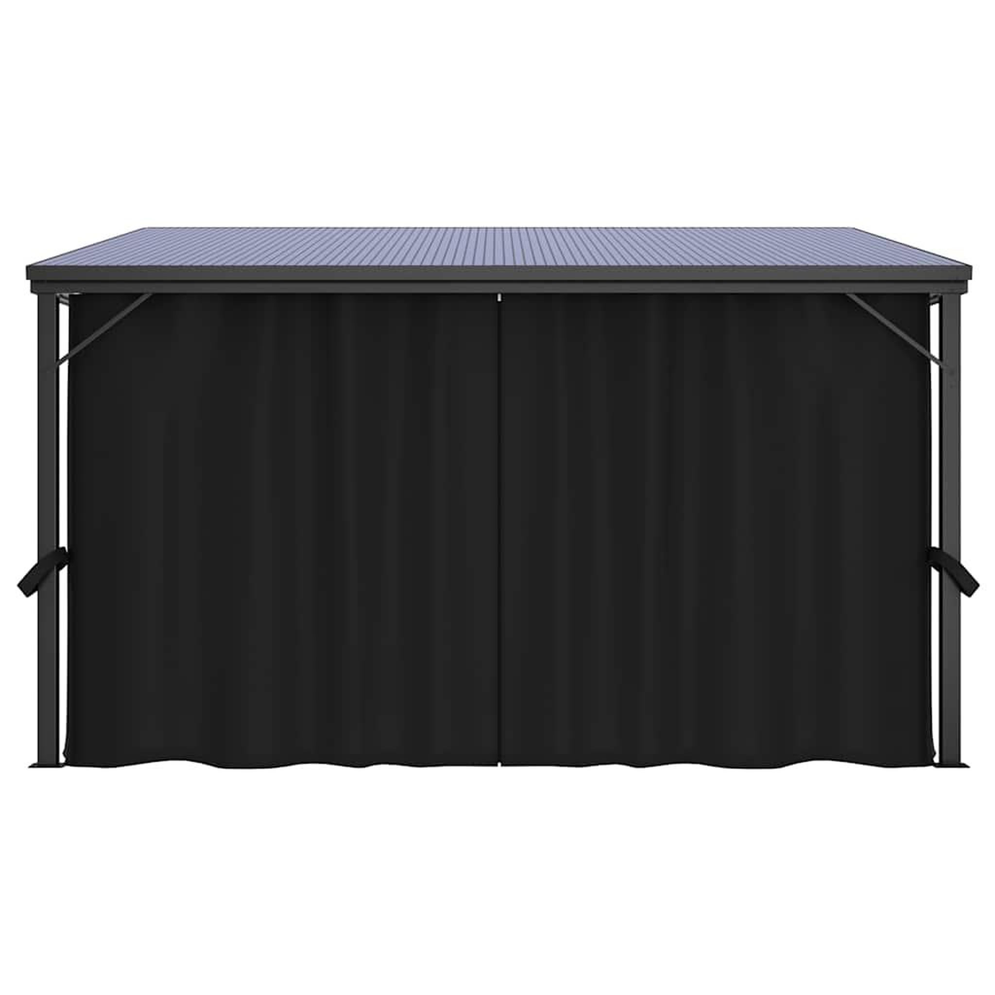 Voir la diapositive 4 : VIDAXL Belvedere avec rideau 405x294x244 cm anthracite