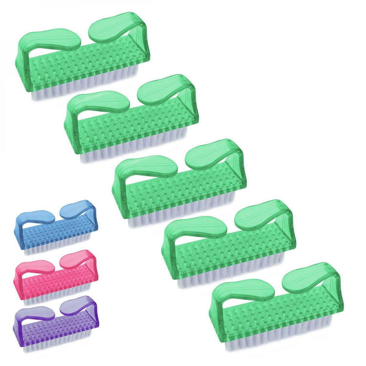 VIVEZEN Lot de 5 brosses à ongles, nettoyantes - Violet
