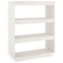 Voir la diapositive 2 : VIDAXL Bibliotheque/Separateur de piece Blanc 80x35x103 cm Bois de pin