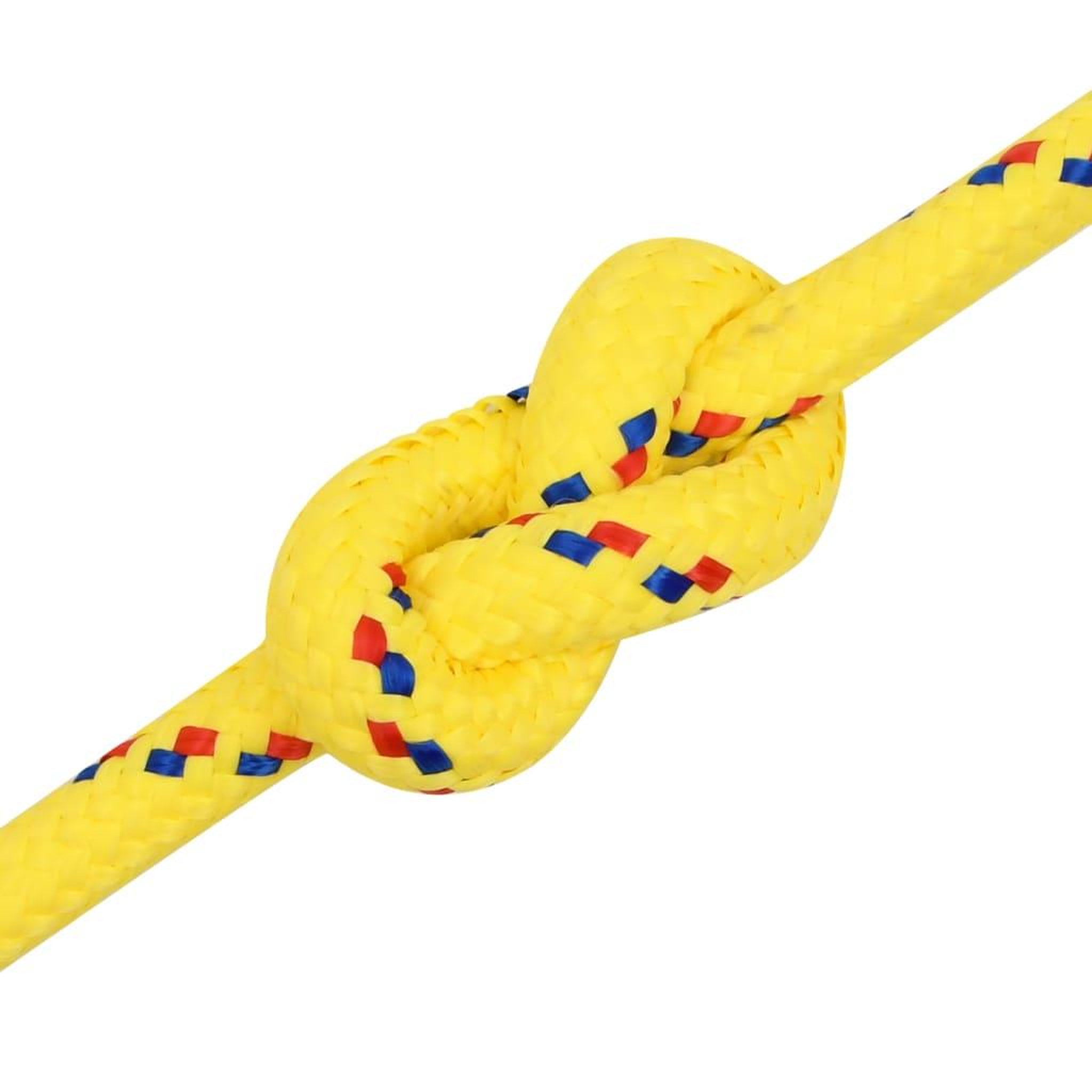 Voir la diapositive 5 : VIDAXL Corde de bateau Jaune 16 mm 25 m Polypropylene