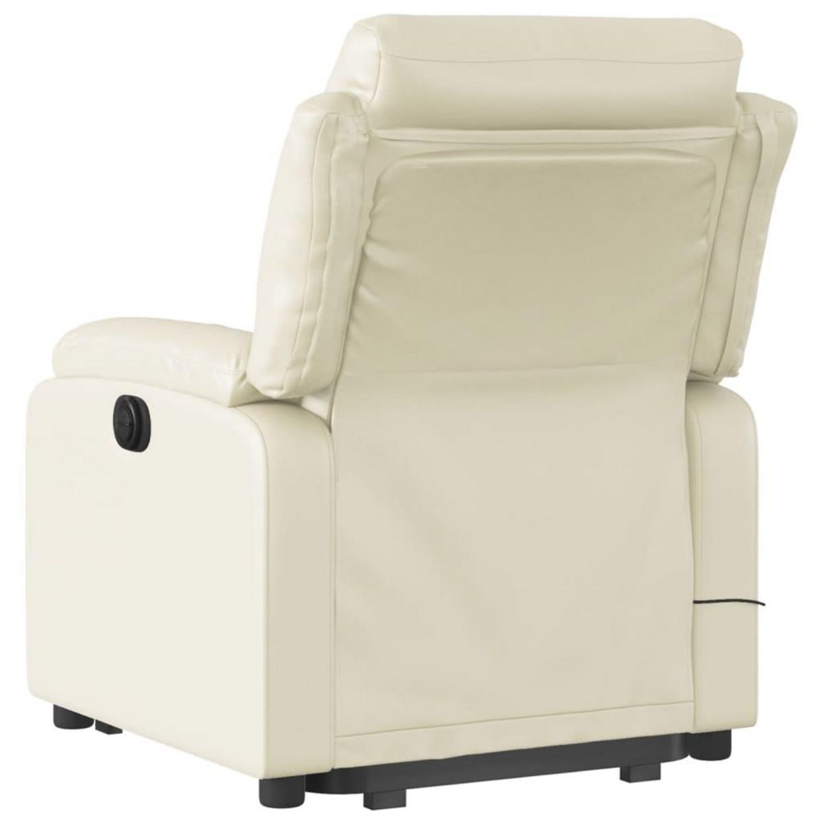 VIDAXL Fauteuil inclinable de massage electrique creme similicuir