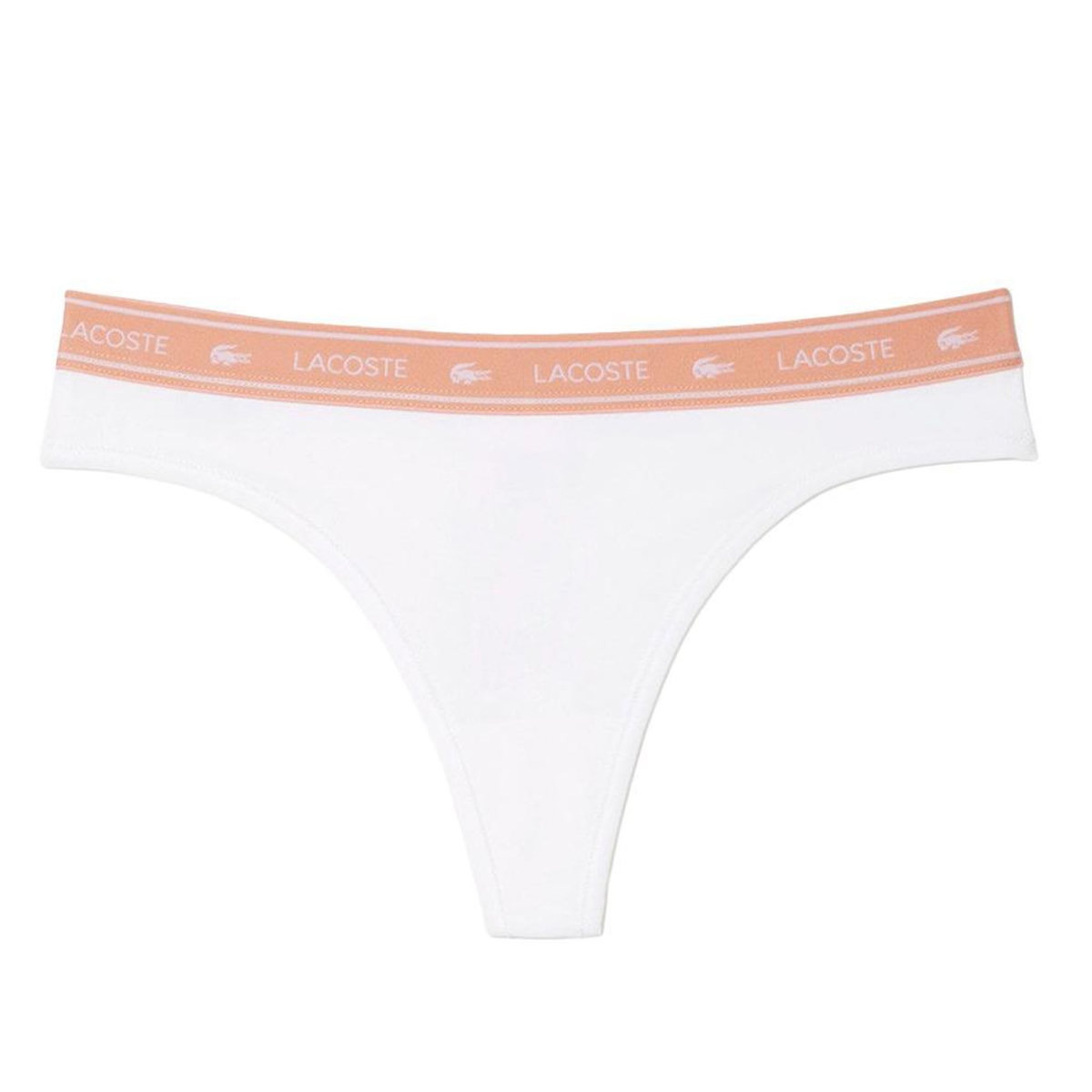 Lacoste Tanga Blanc/Rose Femme Lacoste More