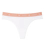 Voir la diapositive 1 : Lacoste Tanga Blanc/Rose Femme Lacoste More