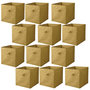 Voir la diapositive 1 : TOILINUX Lot de 12 cubes de rangement pliables en tissus avec poignée