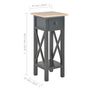 Voir la diapositive 6 : VIDAXL Table d'appoint Noir 27 x 27 x 65,5 cm Bois