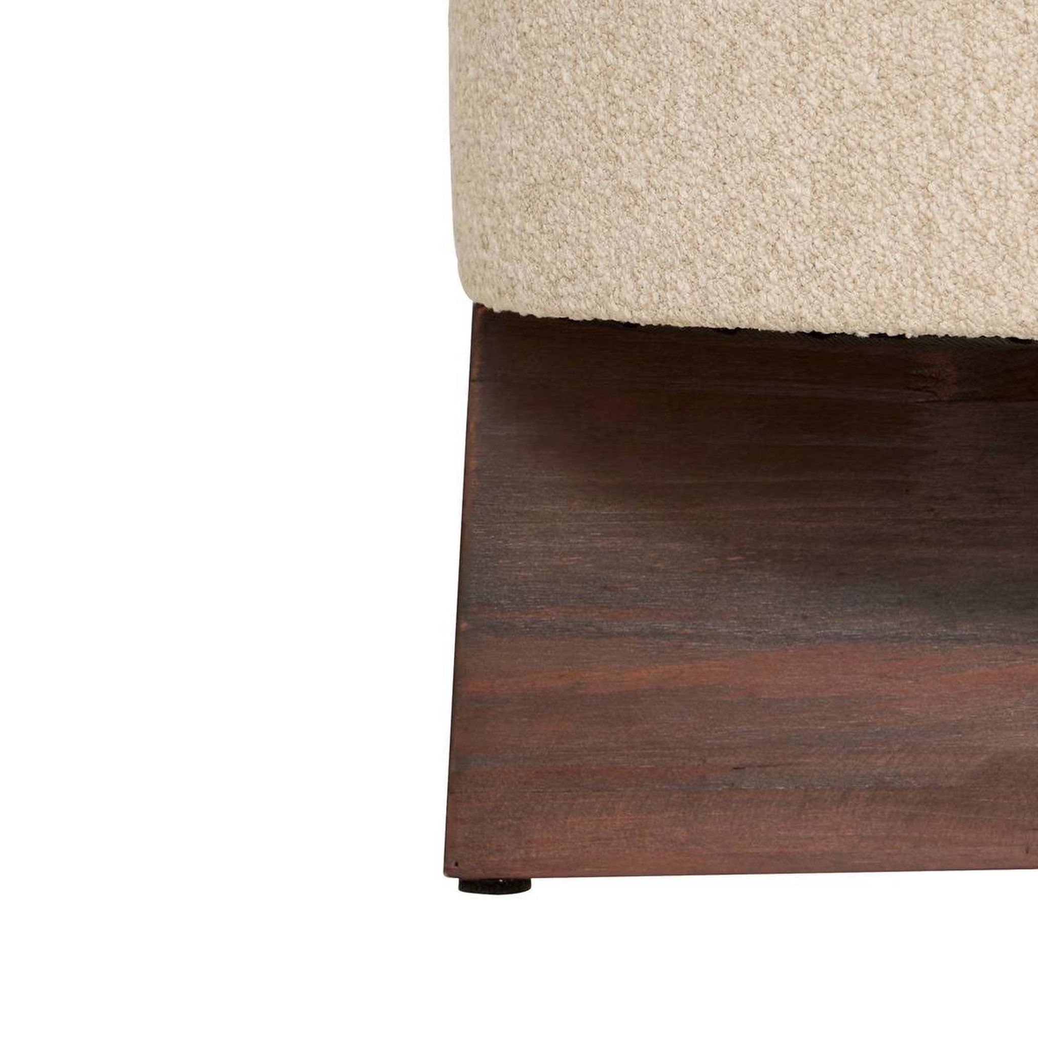 Voir la diapositive 4 : ATMOSPHERA Pouf bouclette  kayan  50cm ivoire