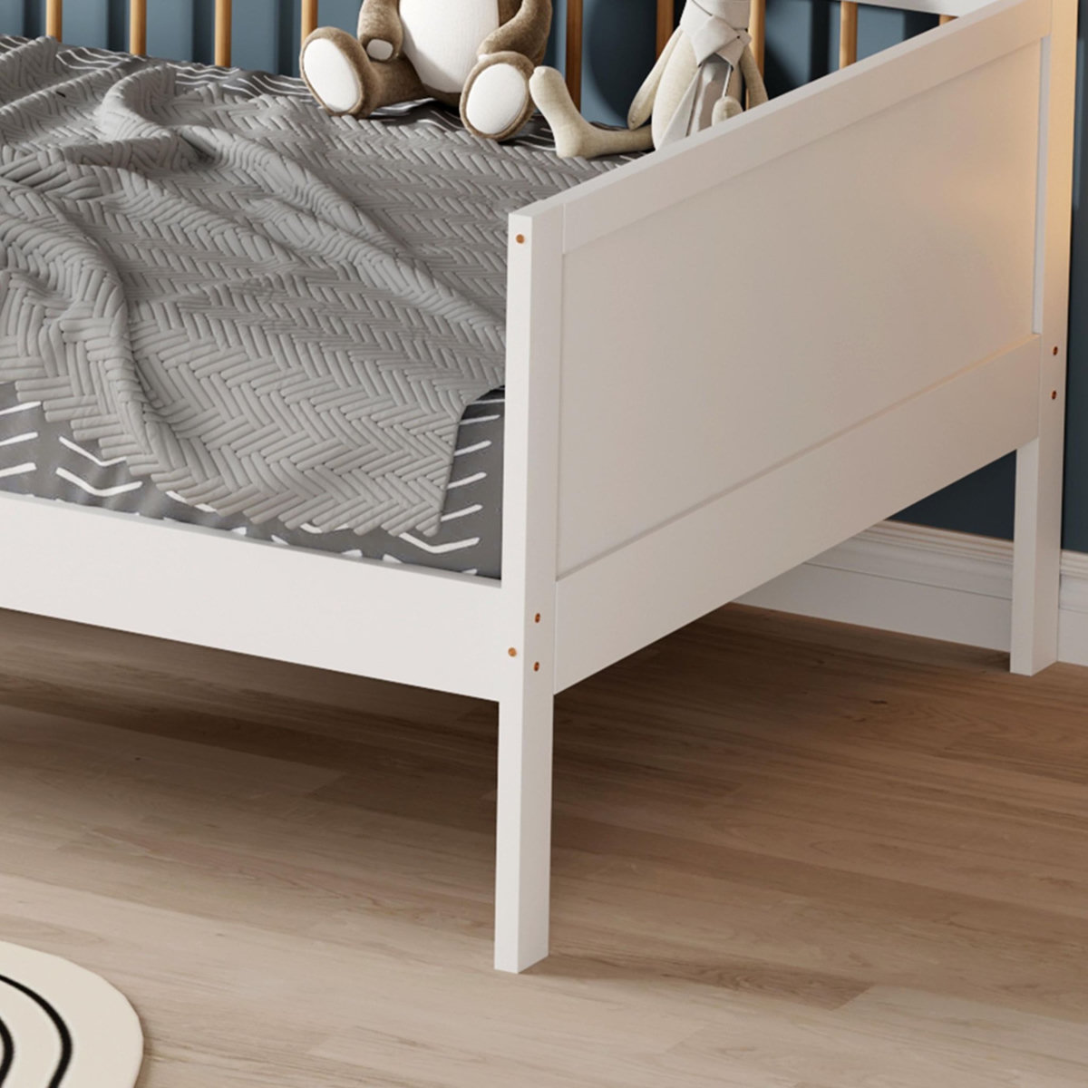 MINEA MINEA | Lit avec barrière PEPITO 90x190 cm (matelas non inclus)