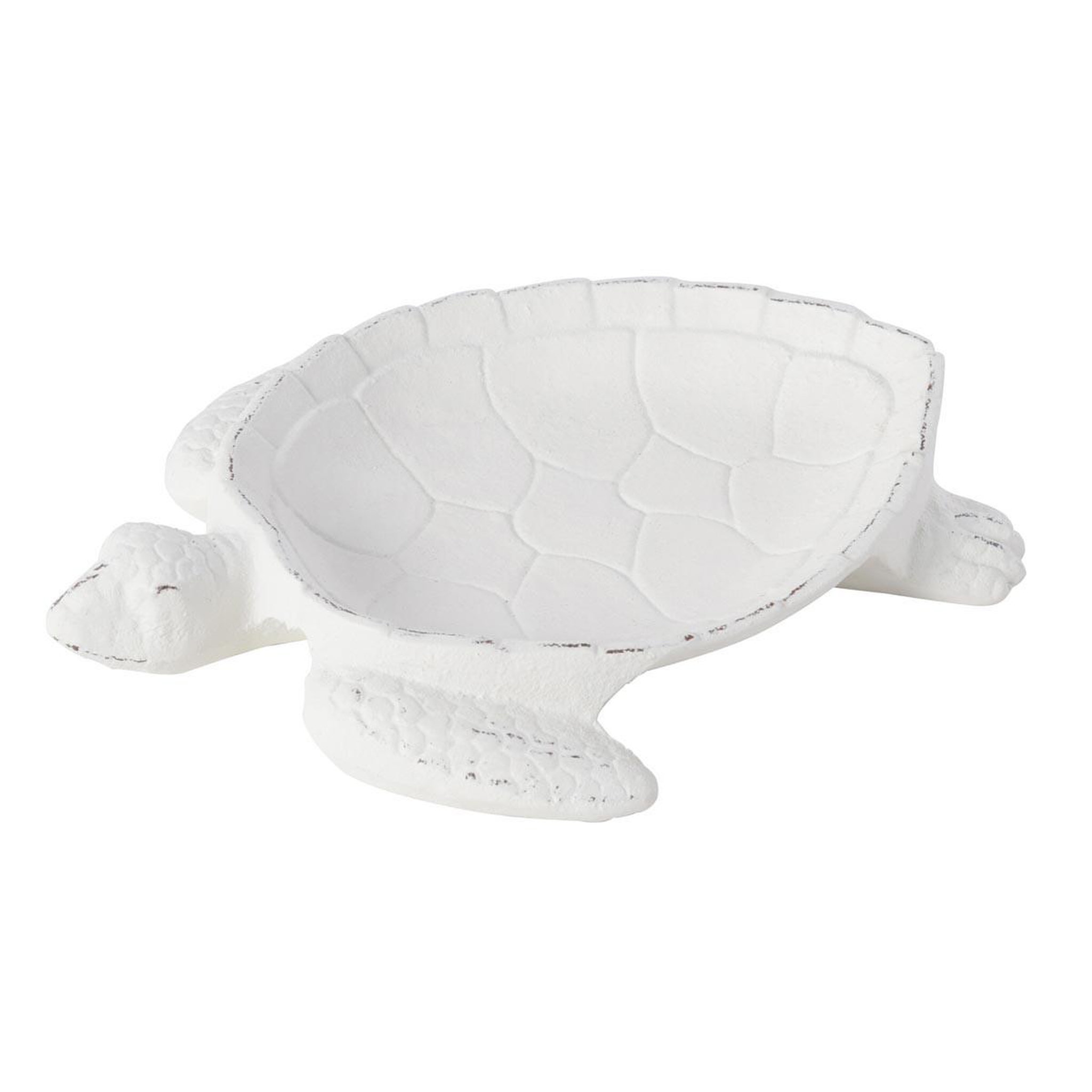 J-LINE Coupelle tortue en métal  todi  19cm blanc