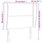 Voir la diapositive 6 : VIDAXL Tete de lit avec oreilles Marron fonce 93x23x118/128 cm Tissu