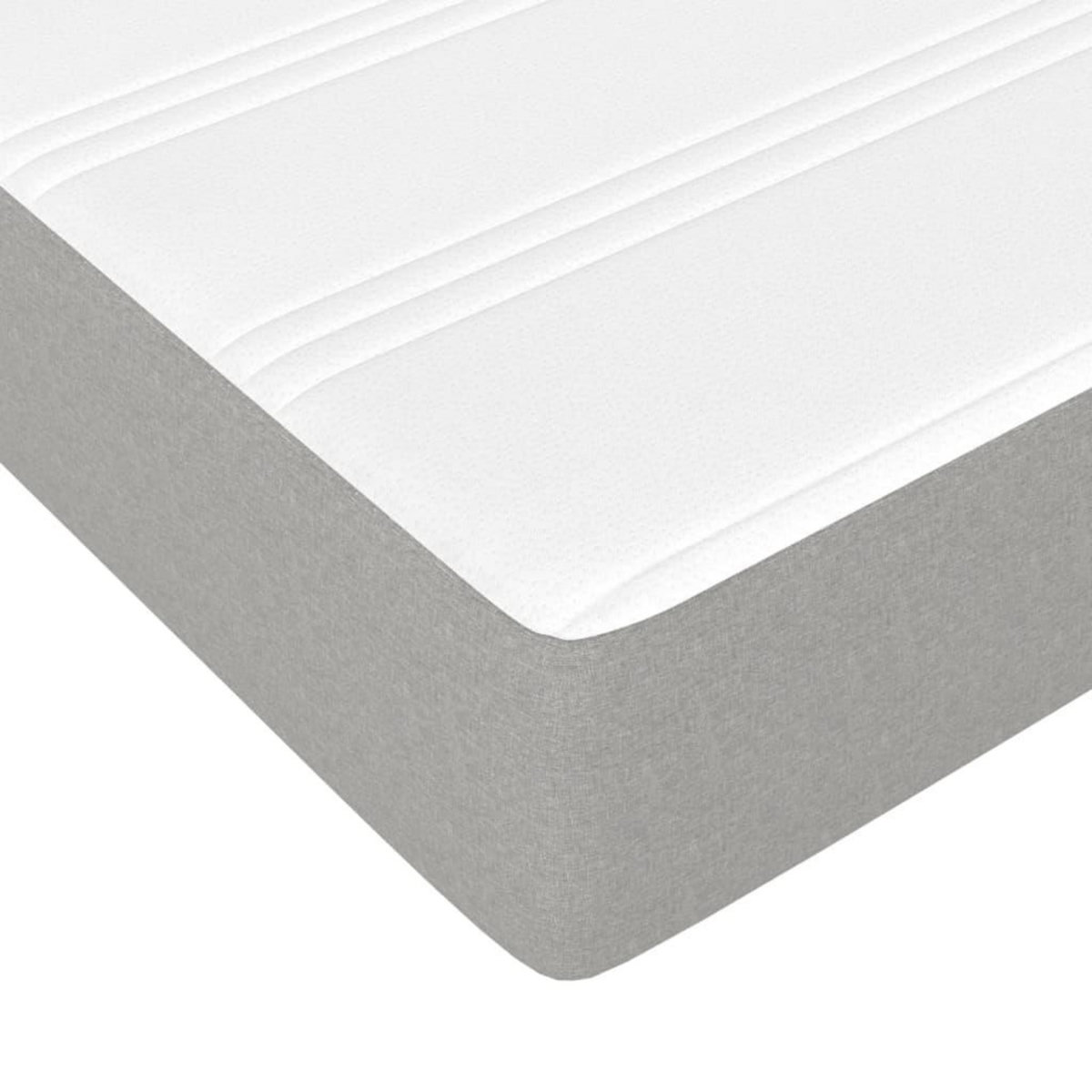 VIDAXL Matelas de lit a ressorts ensaches Gris clair 120x200x20 cm