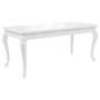 Voir la diapositive 1 : VIDAXL Table a manger 179x89x81 cm Blanc brillant