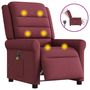 Voir la diapositive 1 : VIDAXL Fauteuil de massage inclinable electrique Rouge bordeaux Tissu