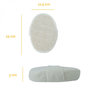 Voir la diapositive 2 : VIVEZEN Éponge exfoliante en fibre de bambou 15 x 10,5 x 3 cm avec poignée de maintien