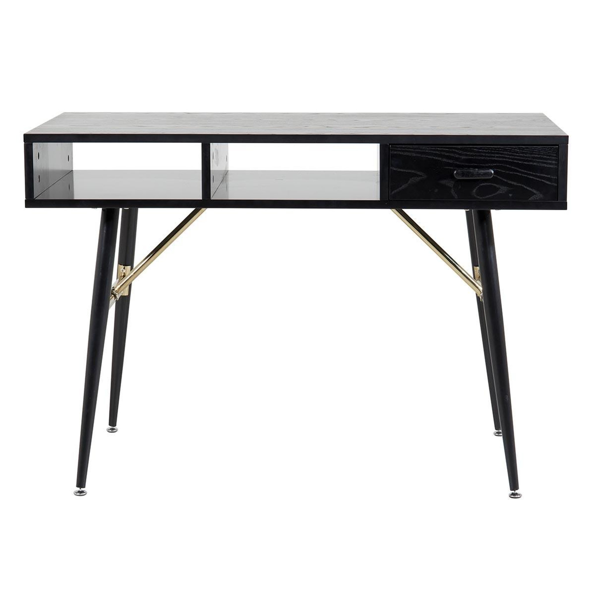 Paris Prix Bureau design avec tiroir  gold  110cm noir