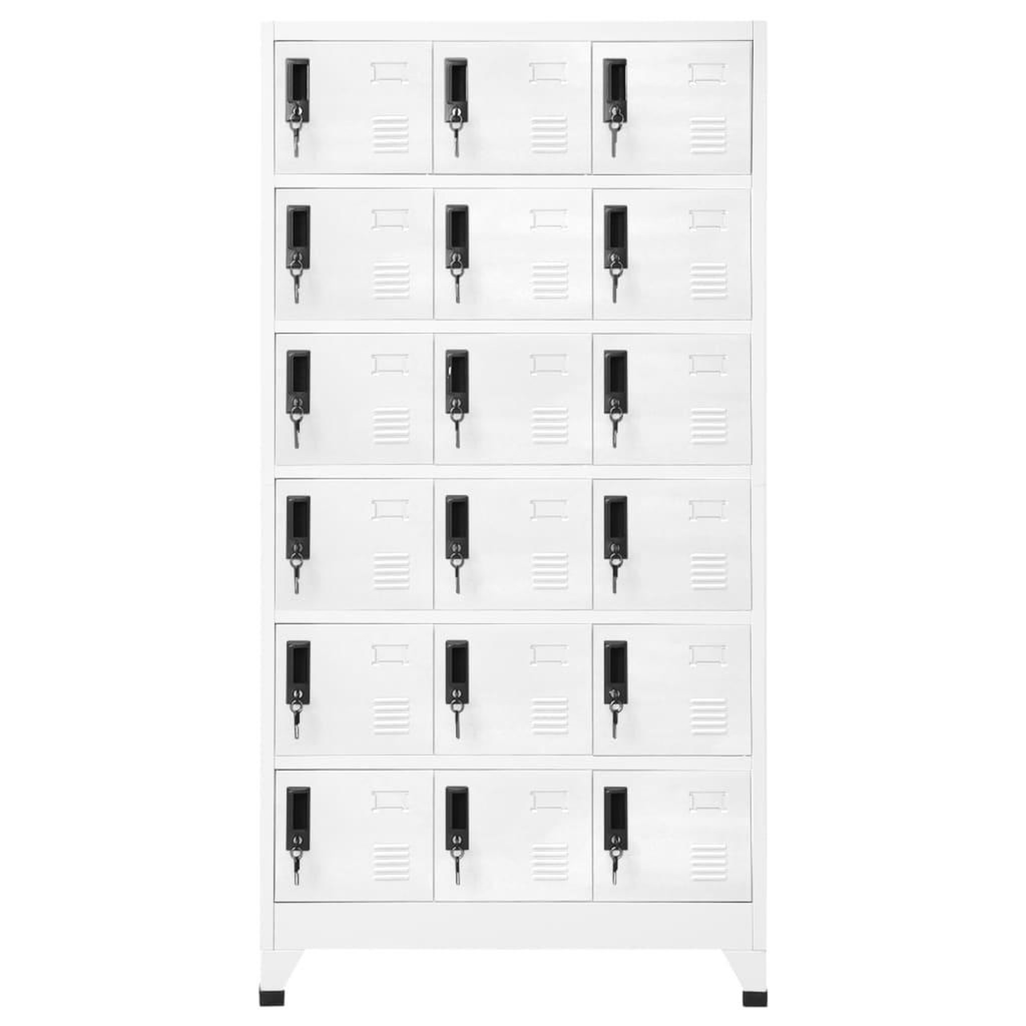 Voir la diapositive 2 : VIDAXL Armoire a casiers Blanc 90x40x180 cm Acier