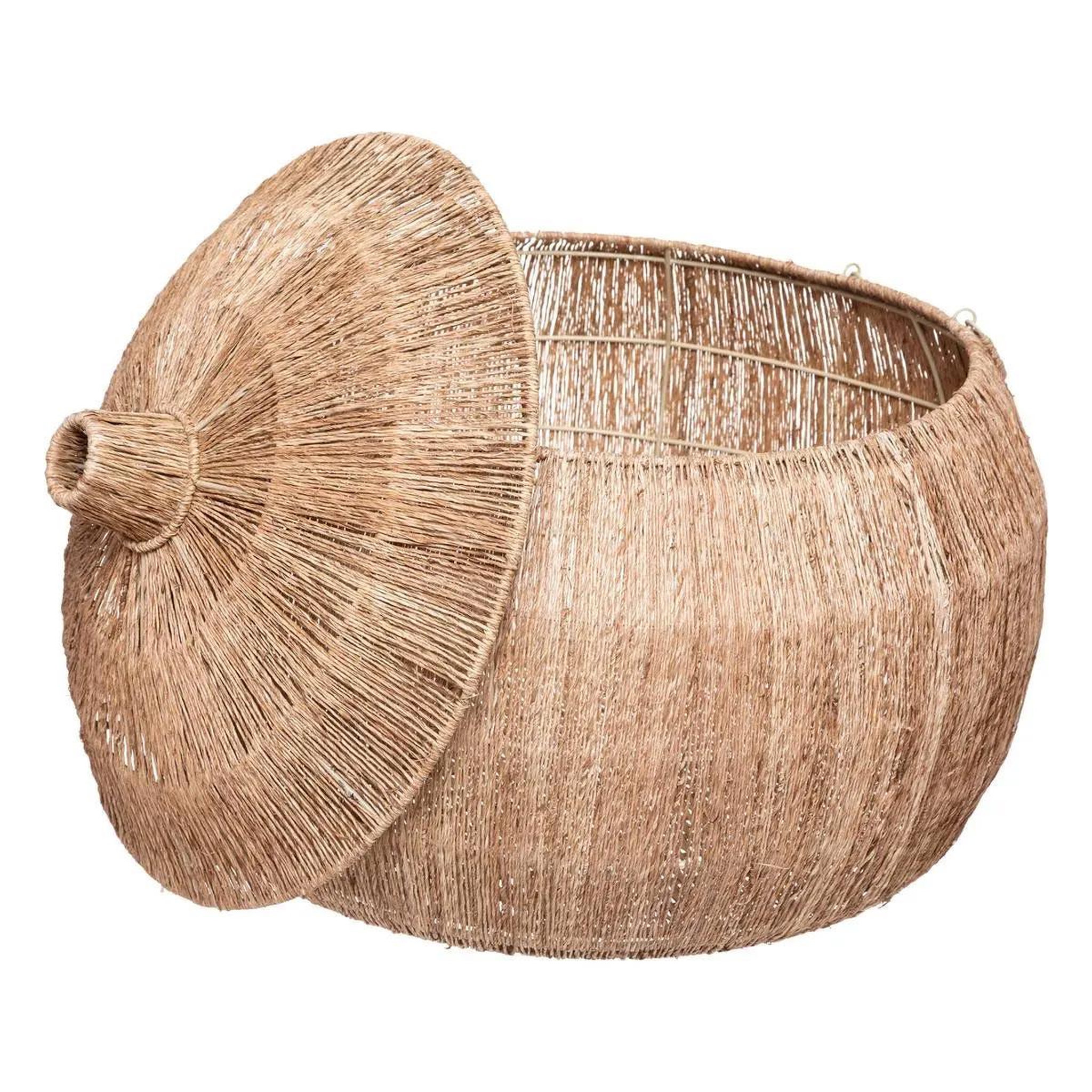 Voir la diapositive 2 : ATMOSPHERA Lot de 2 paniers  tropique australe  54cm beige