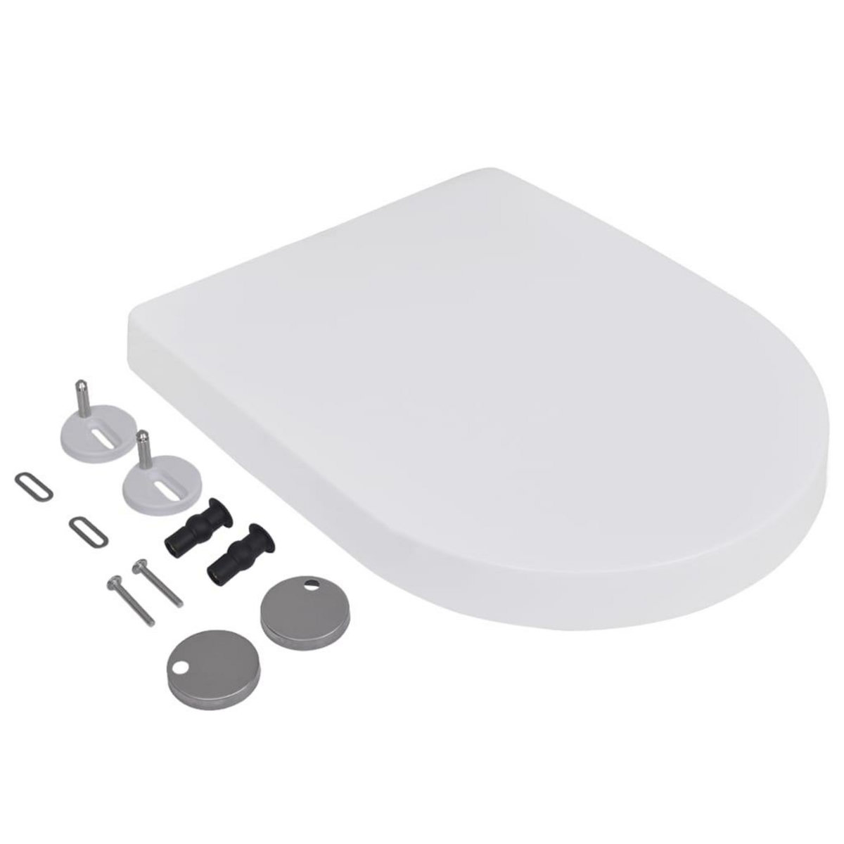 VIDAXL Abattant WC avec frein de chute 2 pcs Plastique Blanc