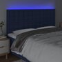 Voir la diapositive 3 : VIDAXL Tete de lit a LED Bleu 160x5x118/128 cm Tissu