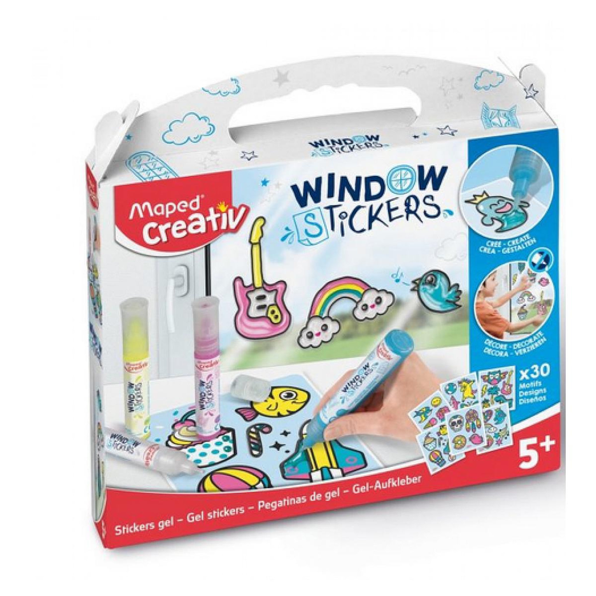 Voir la diapositive 2 : MAPED Stickers gel color n stick boite carton