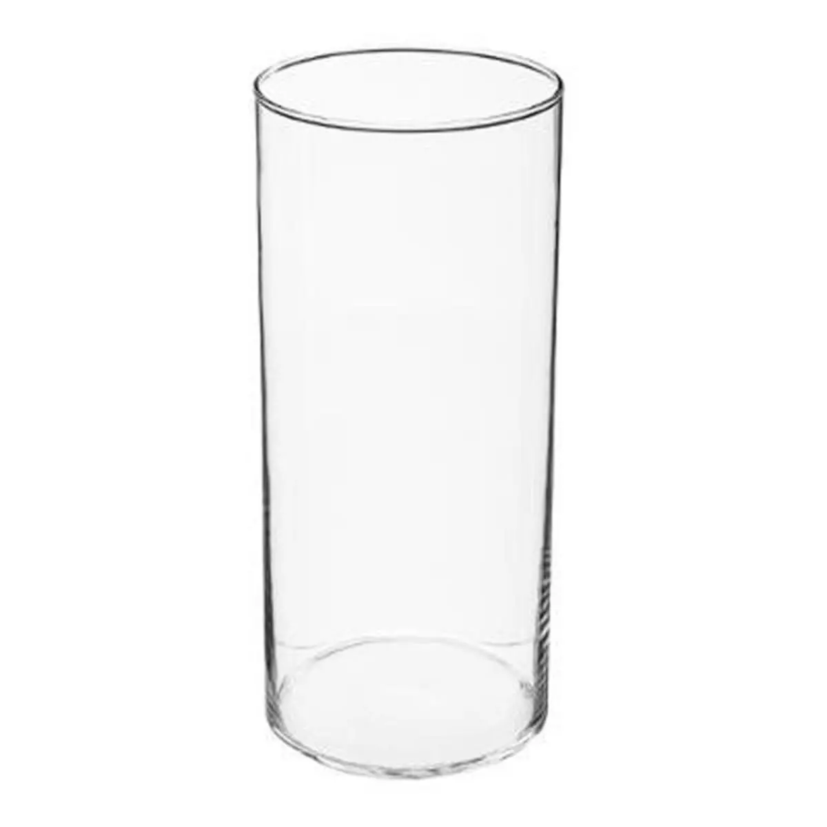  Vase Cylindrique en Verre 30cm Transparent