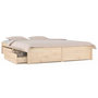 Voir la diapositive 1 : VIDAXL Cadre de lit sans matelas avec tiroirs 120x200 cm