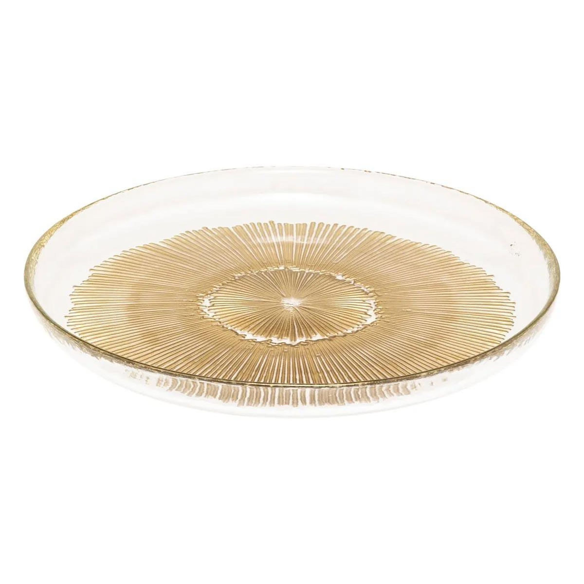 SECRET DE GOURMET Lot de 6 Assiettes à Dessert  Celeste  20cm Doré