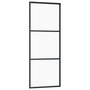 Voir la diapositive 5 : VIDAXL Porte coulissante kit de quincaillerie noir 76x205 cm verre ESG