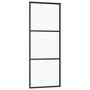 Voir la diapositive 5 : VIDAXL Porte coulissante kit de quincaillerie noir 76x205 cm verre ESG