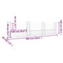 Voir la diapositive 6 : VIDAXL Panier de gabion en forme de U avec 4 poteaux Fer 380x20x100 cm