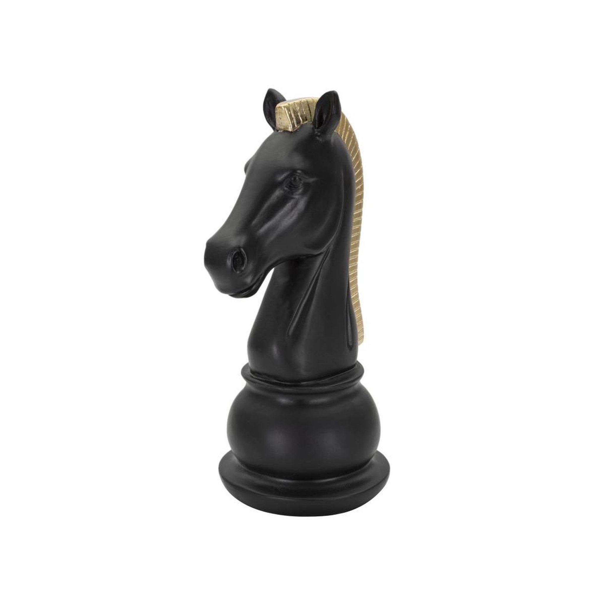 Voir la diapositive 2 : Paris Prix Pièce d'échec en résine  cavalier  19cm noir