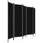 Voir la diapositive 3 : VIDAXL Cloison de separation 5 panneaux Noir 250x180 cm