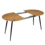 Voir la diapositive 3 : Paris Prix Table de Repas  Extensible  120-160cm Naturel & Noir