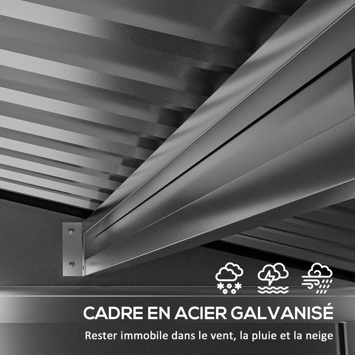 OUTSUNNY Abri de jardin cabanon dim. 190L x 131l x 188H cm porte verrouillable ventilations tôle acier ondulé gris