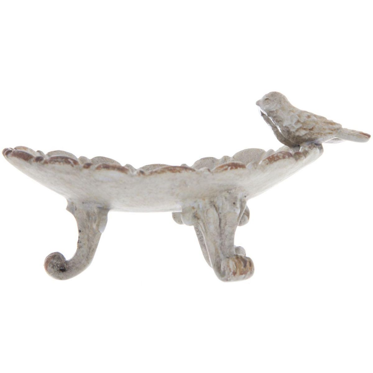 ATMOSPHERA Porte bagues en métal Coquille - 11 x H. 6 cm - Gris