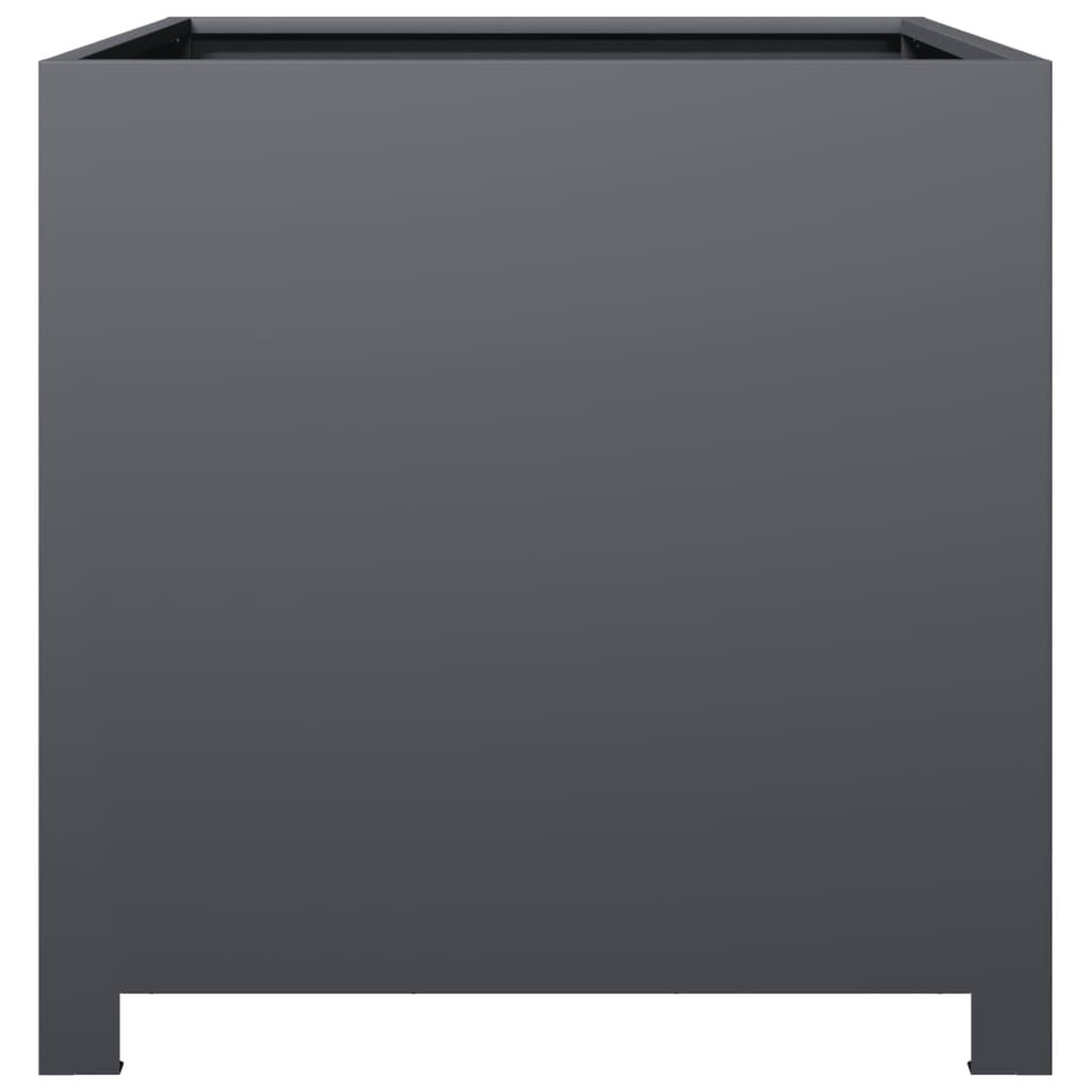 Voir la diapositive 4 : VIDAXL Jardiniere anthracite 50x50x50 cm acier