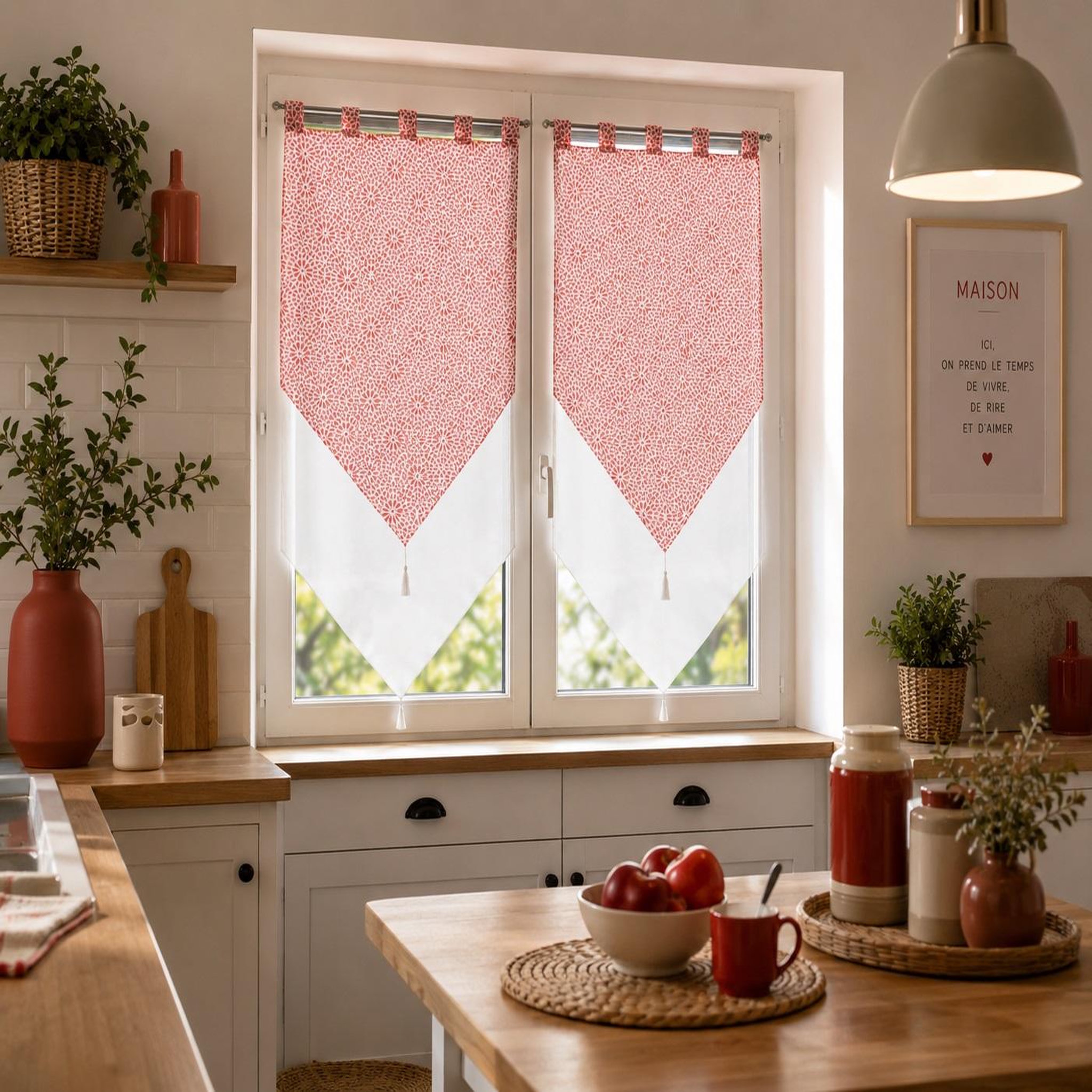 Voir la diapositive 2 : Eden Paire voilage double tunis design et moderne