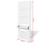Voir la diapositive 6 : VIDAXL Meuble a chaussures en bois avec 5 compartiments Blanc