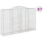 Voir la diapositive 2 : VIDAXL Paniers a gabions arques 7 pcs 300x50x180/200 cm fer galvanise