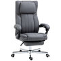 Voir la diapositive 1 : VINSETTO Fauteuil de bureau manager grand confort repose-pied dossier inclinable accoudoirs tétière rembourrés tissu gris