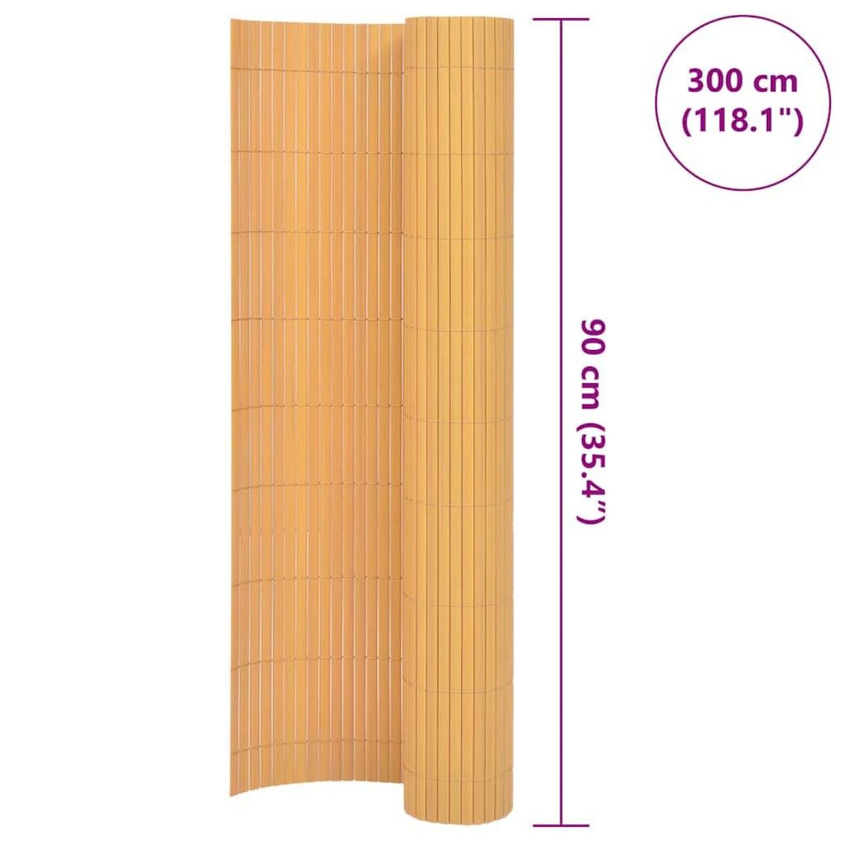 VIDAXL Cloture de jardin Double face PVC 90 x 300 cm Jaune