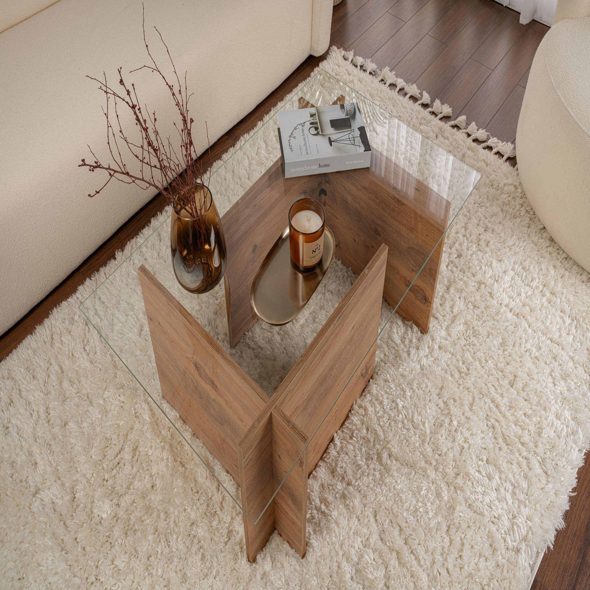 Voir la diapositive 3 : Habitat et Jardin Table basse en bois  vetrino  - 105 x 65 x 40 cm - pin atlantique